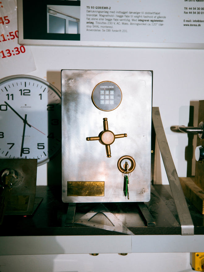 Nærbillede af gammel lås, gammel lås, undervisning, låsesmedsuddannelsen, mekanismer, erhvervsskole